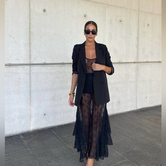 ZARA LONG LACE DRESS - Picture 2 of 10